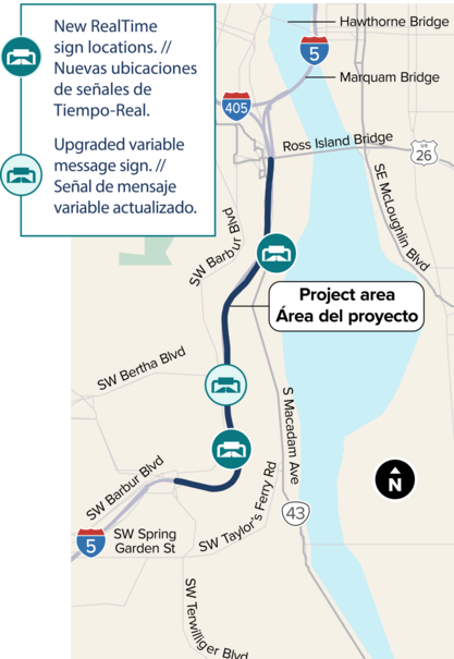 RealTime sign installation lane closure map for weekend of July 11