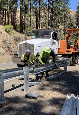 OR86 guardrail replacement