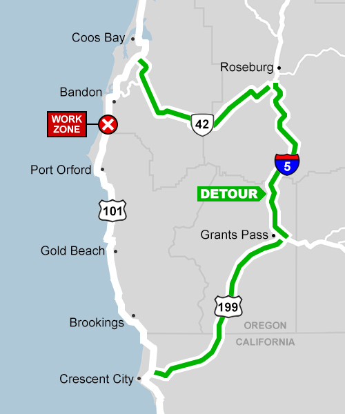 Detour map