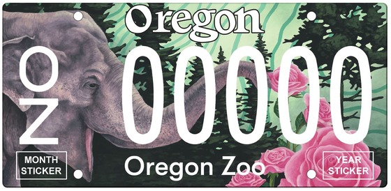 Oregon Zoo License Plate