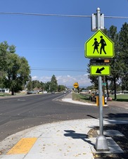 RRFB at Barnes Ave. in Hines