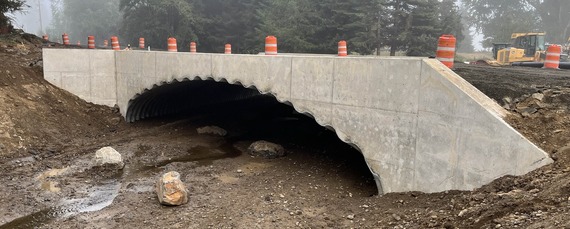 Photo of the new Messing Creek culvert