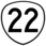 OR 22 highway sign