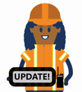 construction worker holding update sign gif