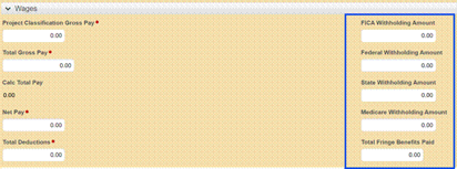 Standard Deductions Screenshot