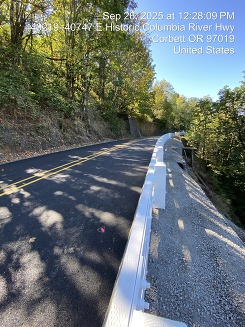 New Historic Highway Railing at Larch Mountain Slide
