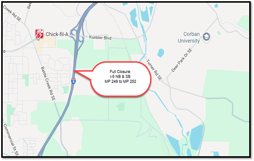 I-5 NB & SB MP 249 to MP 252 