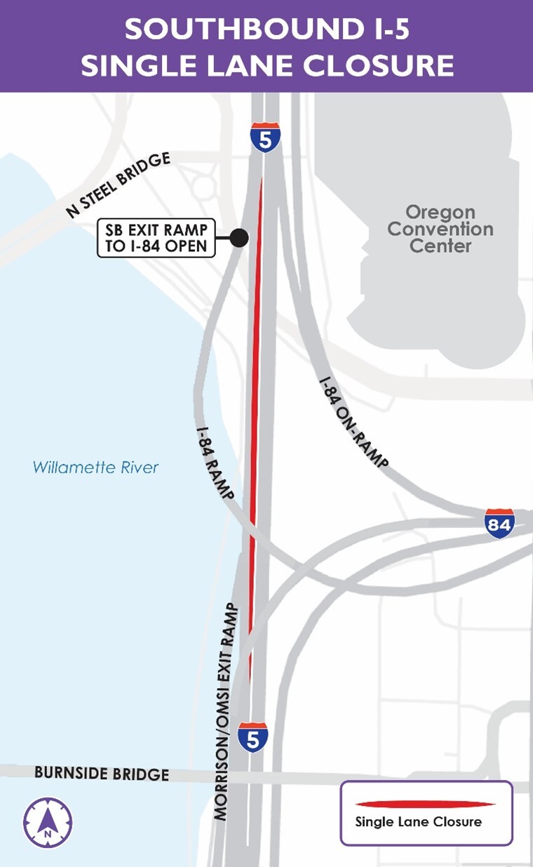 Left Lane Closure I-5 southbound left lane to close weeknights starting Feb 16; no ...