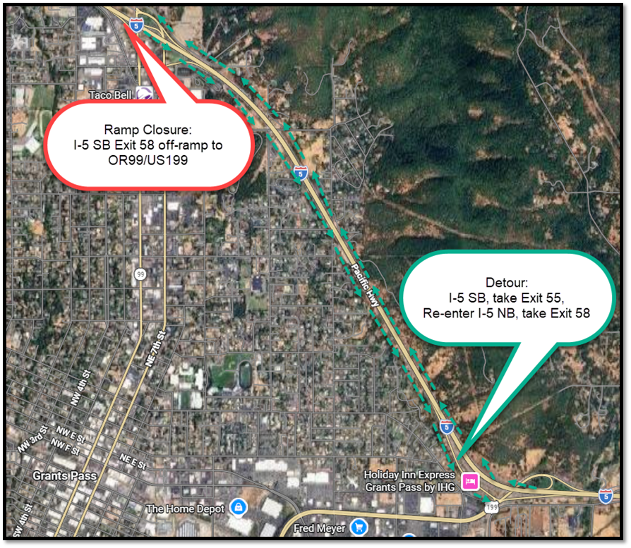 I-5 SB Exit 58 Off-ramp closure