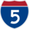 I-5 highway sign