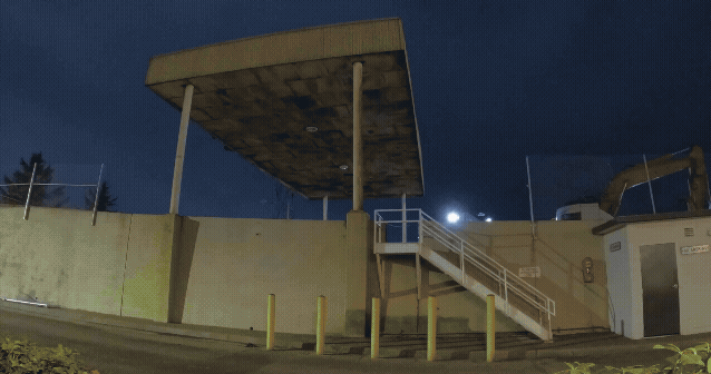 Timelapse gif showing the toll structure removal