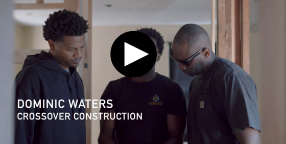 Still frame from video about Dominic Waters of Crossover Construction