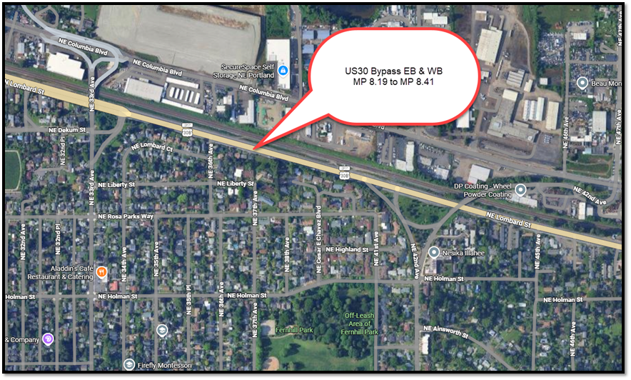 Full Closure: US30 Bypass EB & WB  MP 8.19 to MP 8.41