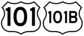 U.S. 101 and U.S. 101B highway signs