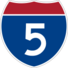 I-5 highway sign