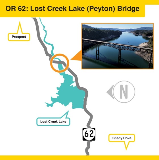 Lost Creek Lake Bridge Map