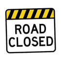 Road closed gif