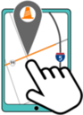 interactive map cellphone icon