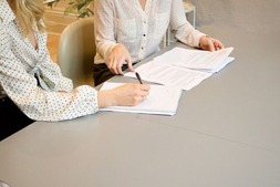 two people negotiating