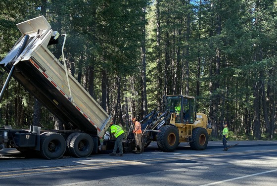 Crews repair pavement on OR 230 and OR 62