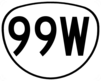 OR 99W highway sign