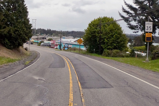 Cape Arago Highway in Charleston