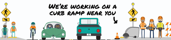 We're working on a curb ramp near you banner image