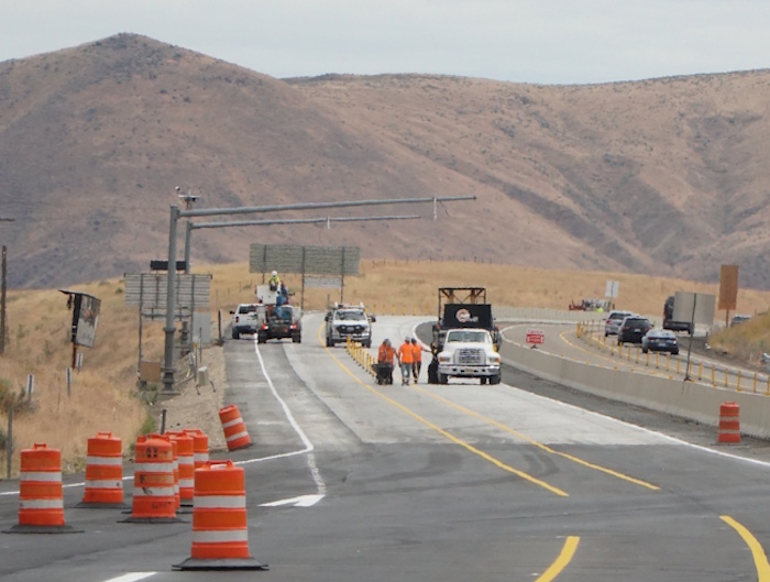 Construction on I-84 near Huntington