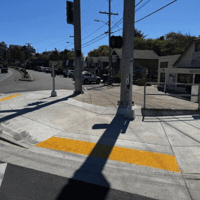Finished curb ramps in Lincoln City