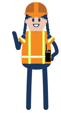 construction worker waving gif