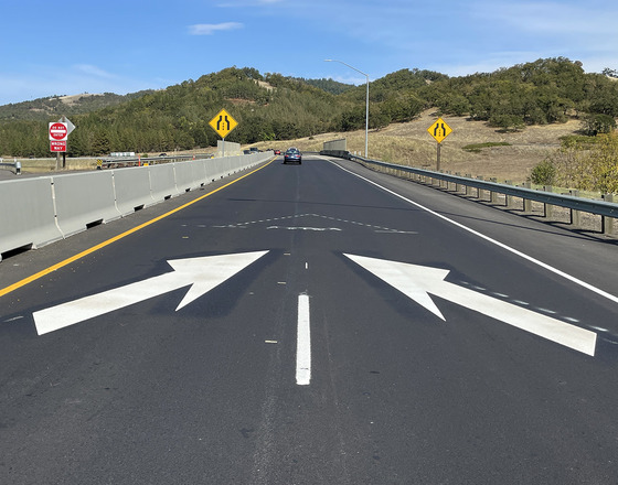 Oregon 42 zipper merge