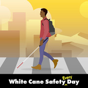 white cane