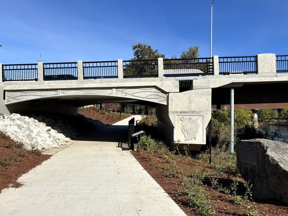 Beautiful new path under the new Van Buren Bridge.