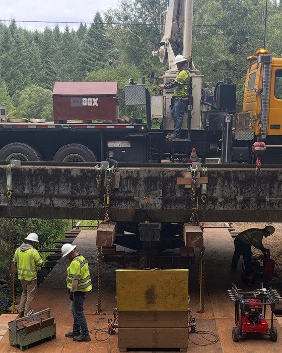 Seaside crews teamed up across work groups to replace deteriorated bridge supports and keep two bridges open to travelers.