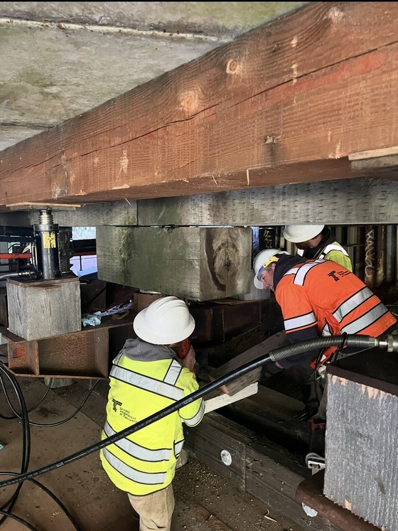 Seaside crews teamed up across work groups to replace deteriorated bridge supports and keep two bridges open to travelers.
