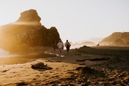 Walking on the beach