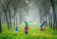 boys playing with a ball