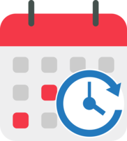 Calendar with clock image