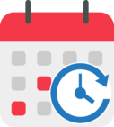 Calendar with clock image