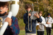 photo of students at band practice outside