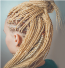 Young girl with braids