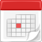 Calendar image with blank spaces and one blank space in red