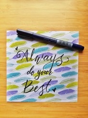 Paper that says Always do your Best