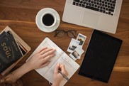 Taking notes at a computer