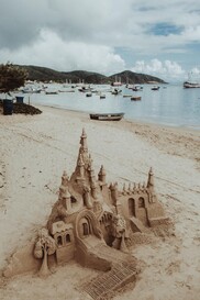 sandcastle on beach