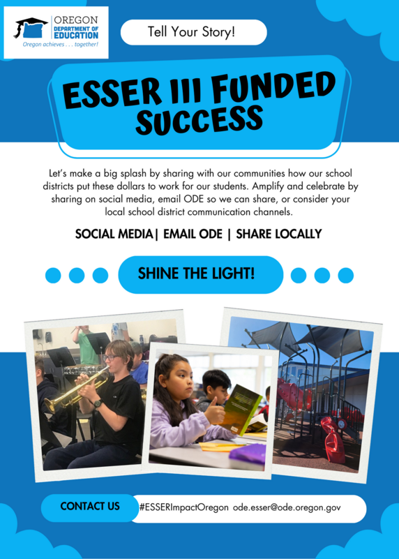 Students and Buildings Flyer for ESSER Story Request 