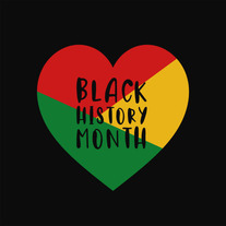 Black History Month- Red, Yellow, Green heart