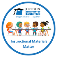 Oregon Department of Education Logo Instructional Materials Matter with children