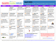 Health and Physical Education Activity Calendar April 2024