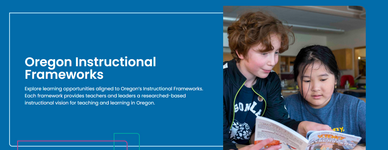 Image of Oregon instructional frameworks website front page 